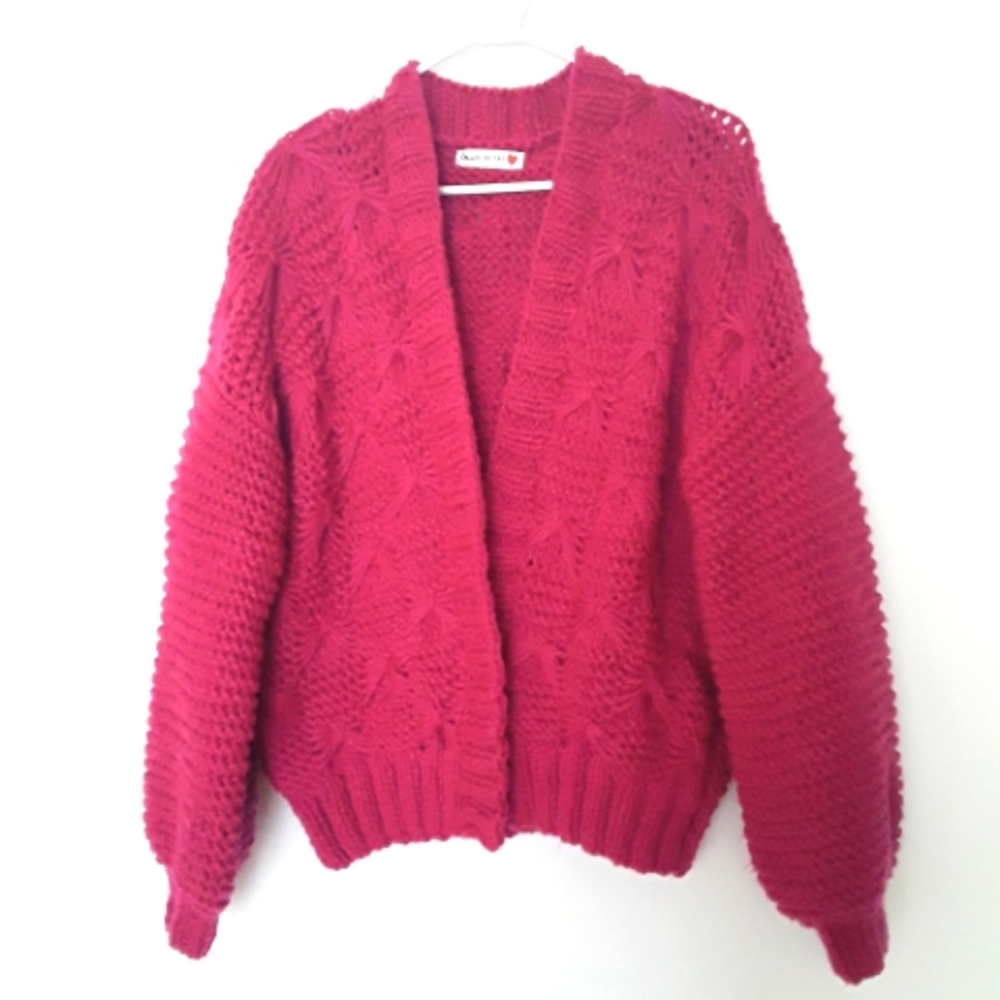 NWOT Handknitted open cardigan